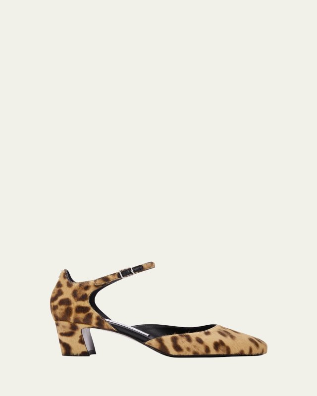 Pixie Leather & Calf Hair Pumps